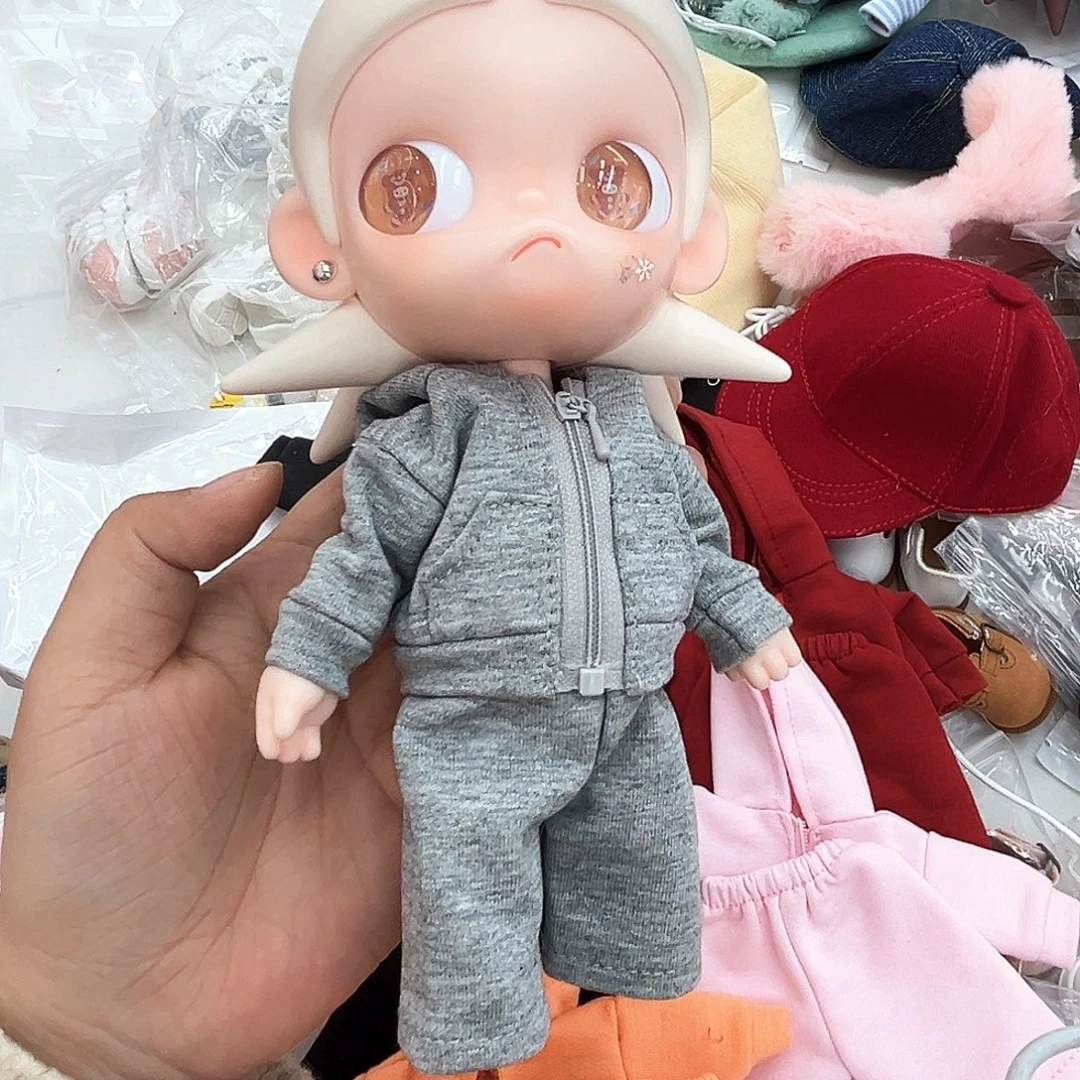 灰色套装新款带帽