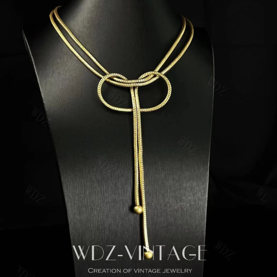 铜合金项链 巴黎--中古vintage复古轻奢气质百搭时尚首饰饰品女