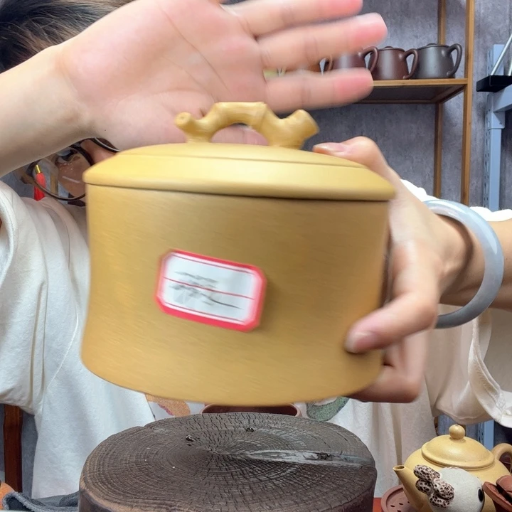 茶杯紫砂原矿黄段茶叶罐