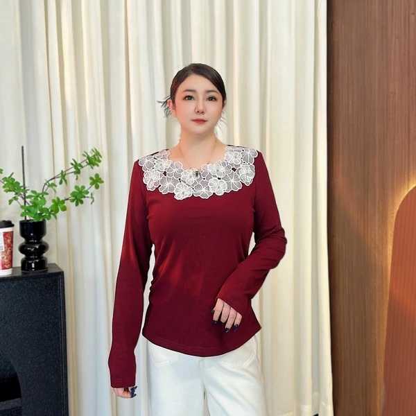 【繁花】冬季新款加绒保暖气质洋气百搭大码上衣A203