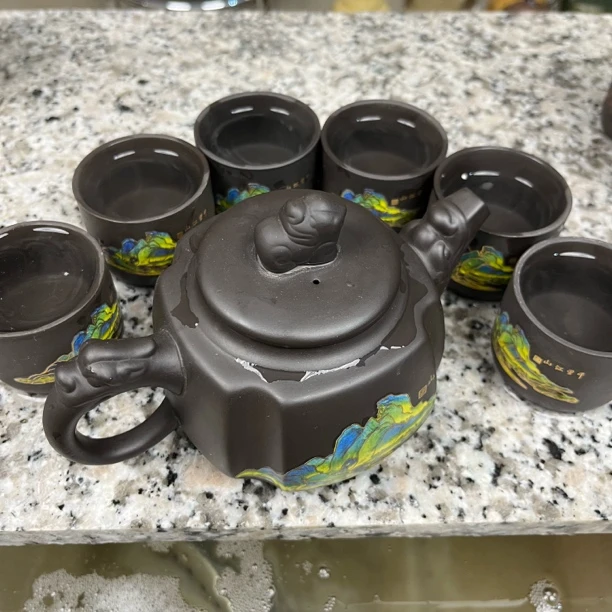 千里江山一壶六杯凤鸣变色套装