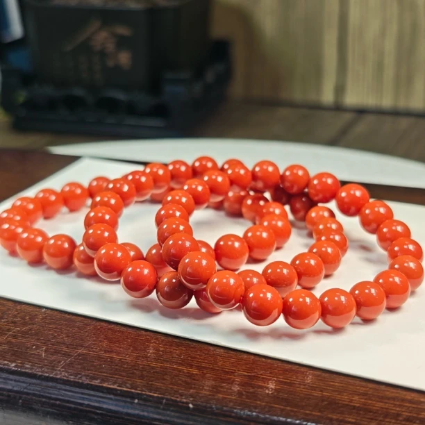 【书记甄选】南红单圈手链 约8mm 多样性发一件 2402LA