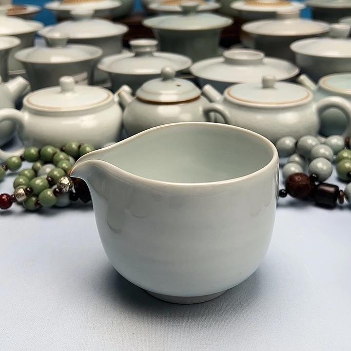 杯月白釉公道杯原矿原釉原产地