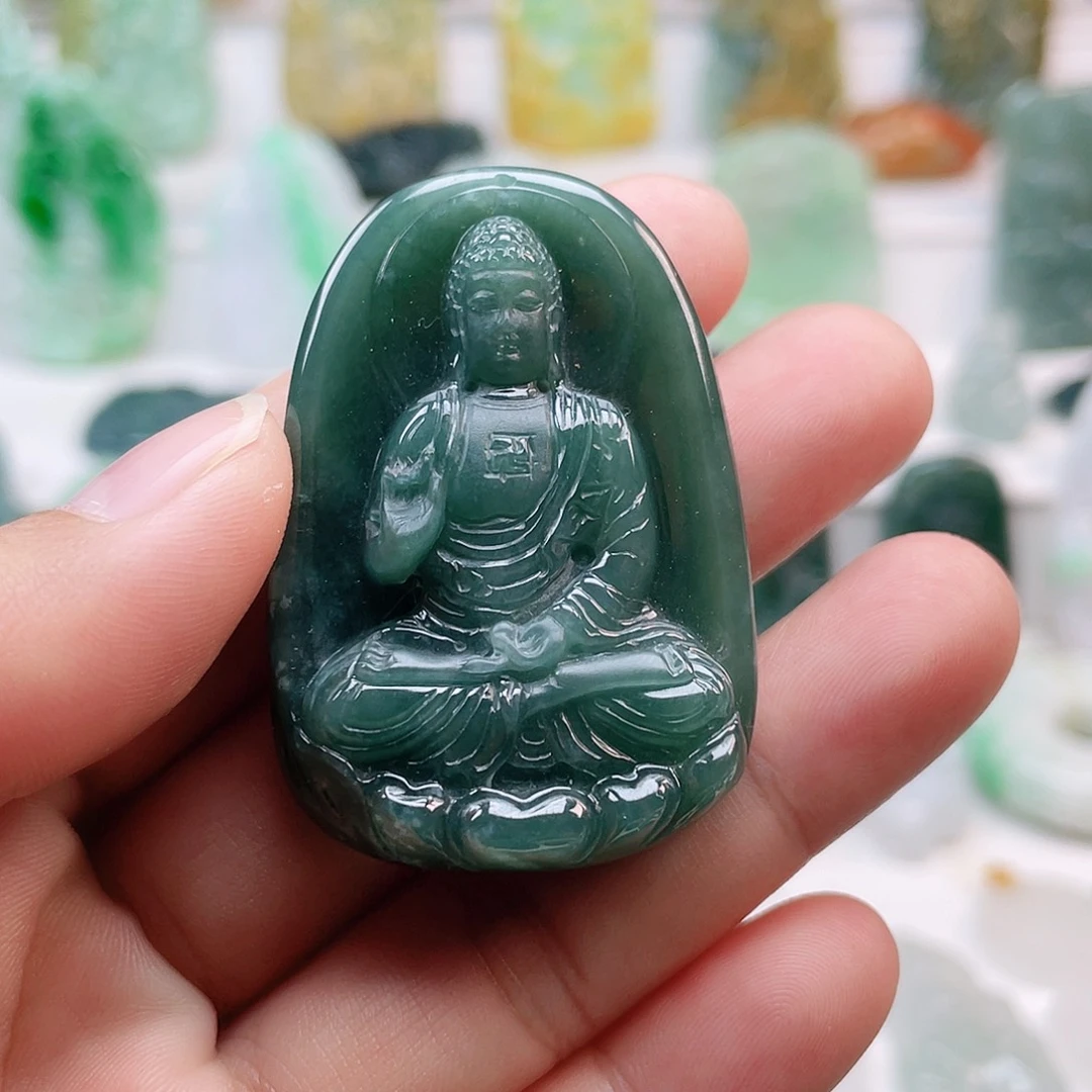 翡翠颈饰未镶嵌阿弥陀佛