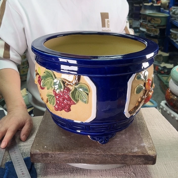 宇***哥泳坤堂石湾花盆陶瓷