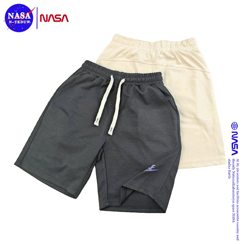 短裤华夫格透气舒适夏季休闲五分裤简约款速干短裤小蓝勾