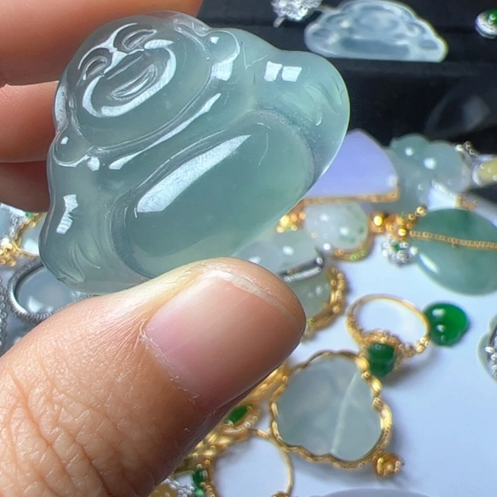 翡翠未镶嵌吊坠(不含链)翡翠吊坠项链