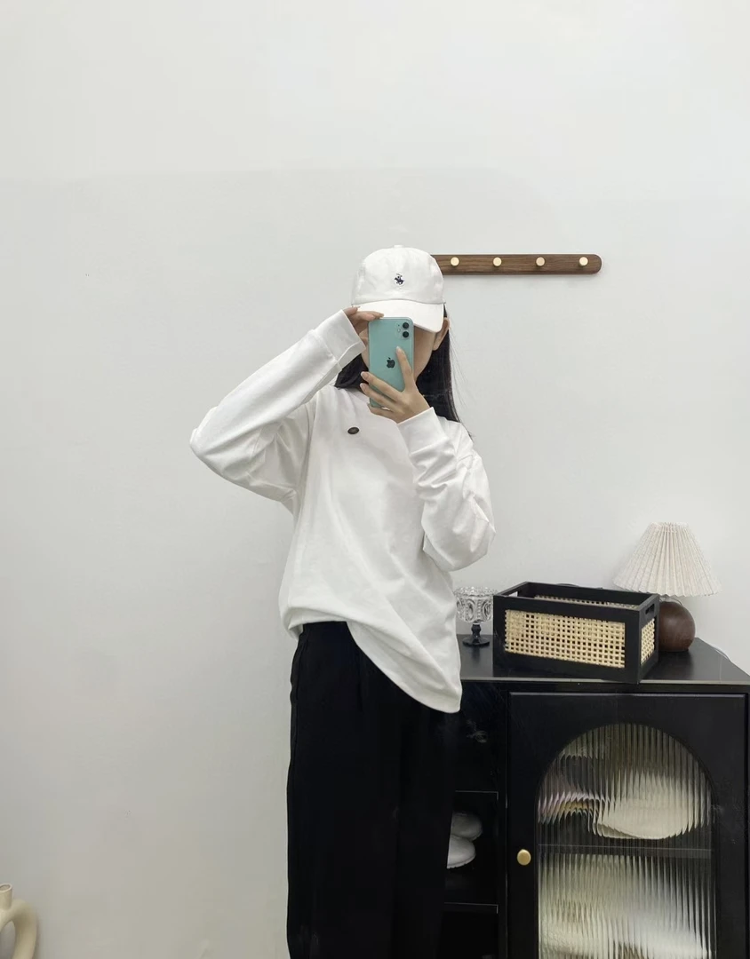 韩国Egg男女款秋冬长袖T恤万能百搭!慵懒版型！