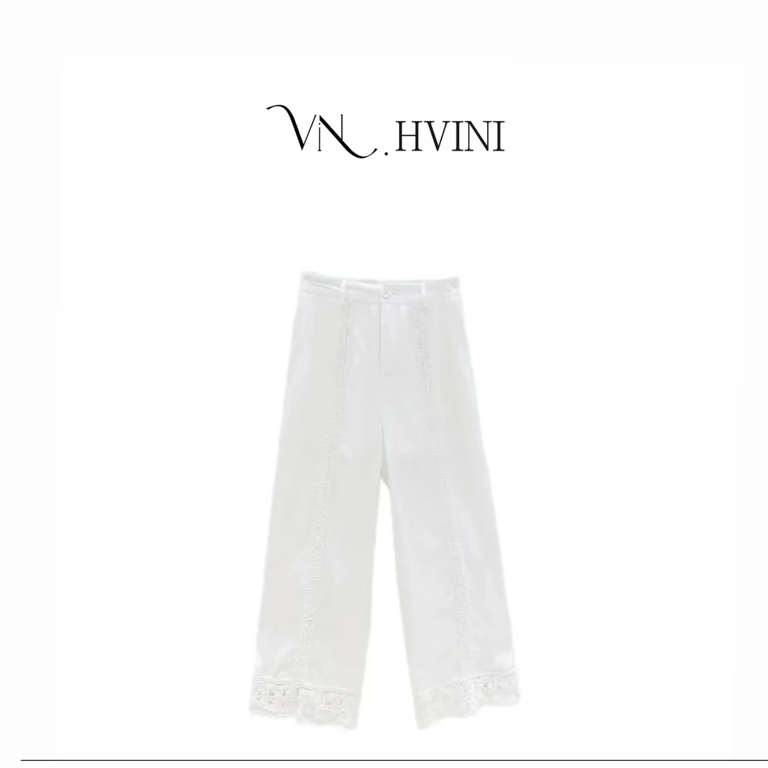 【特别心动】2025春夏季新款时尚休闲麻料八分直筒裤H2485