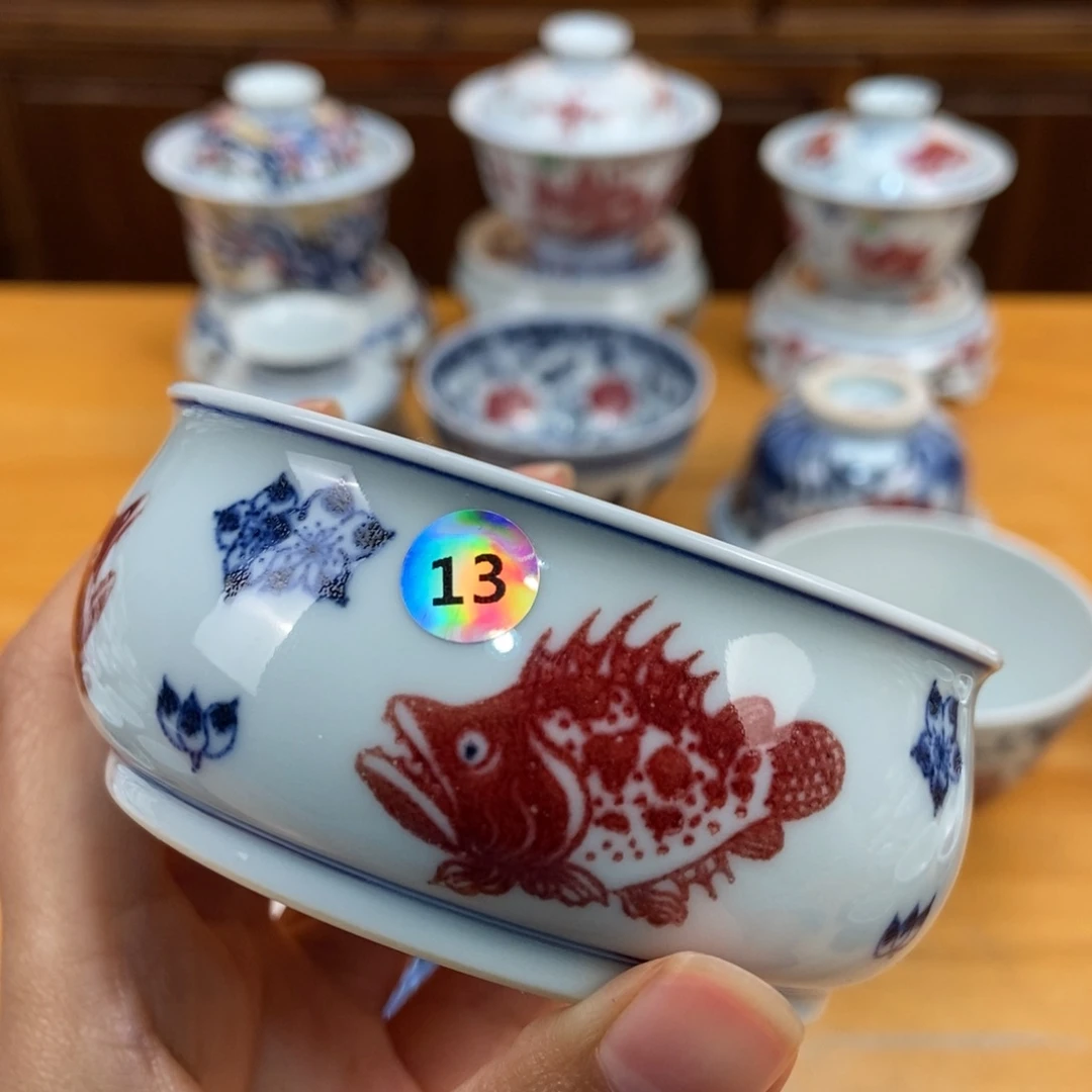 手绘现代茶具非古董