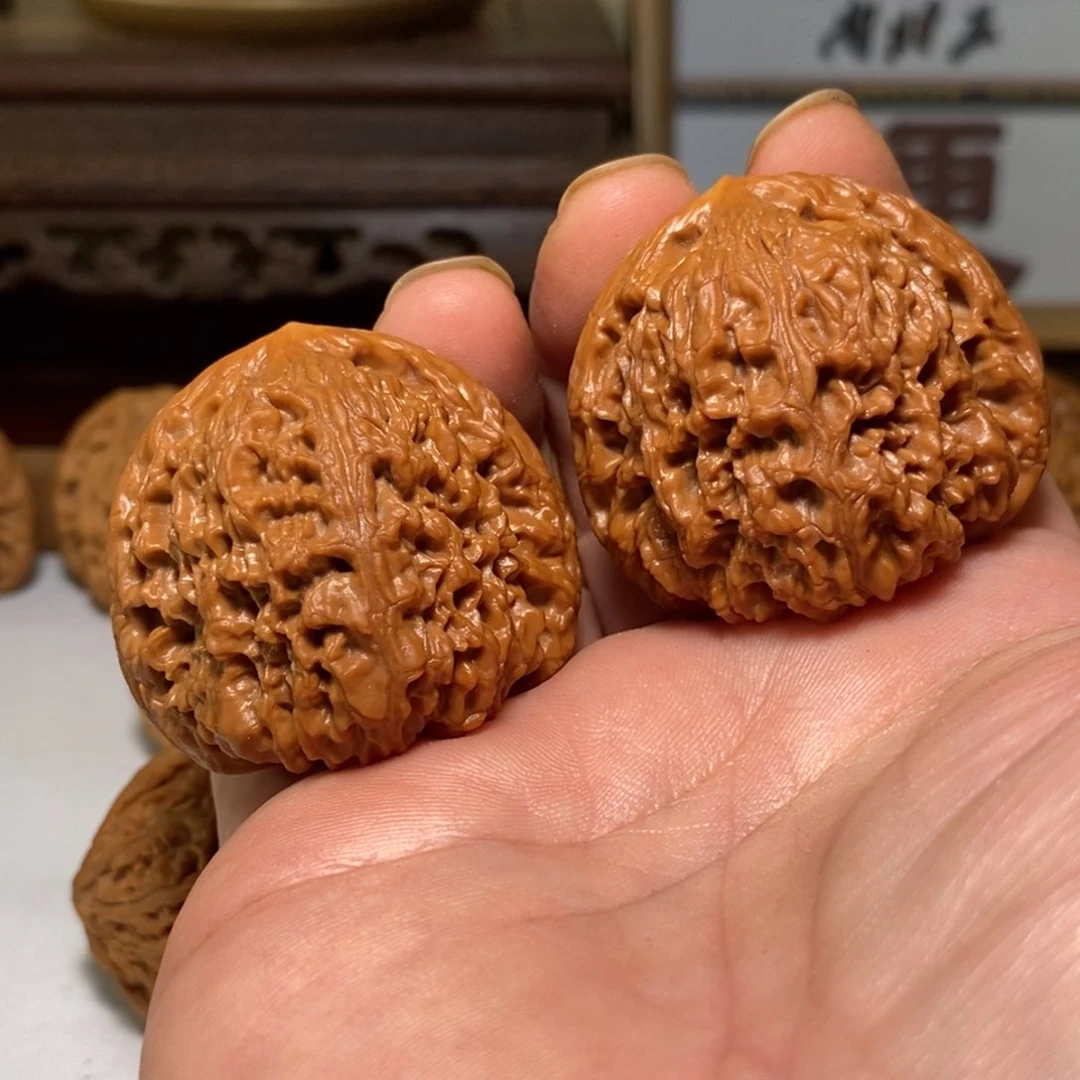 文玩核桃南将石红皮42+
