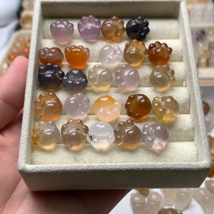 玛瑙/玉髓未镶嵌玛瑙猫爪/只