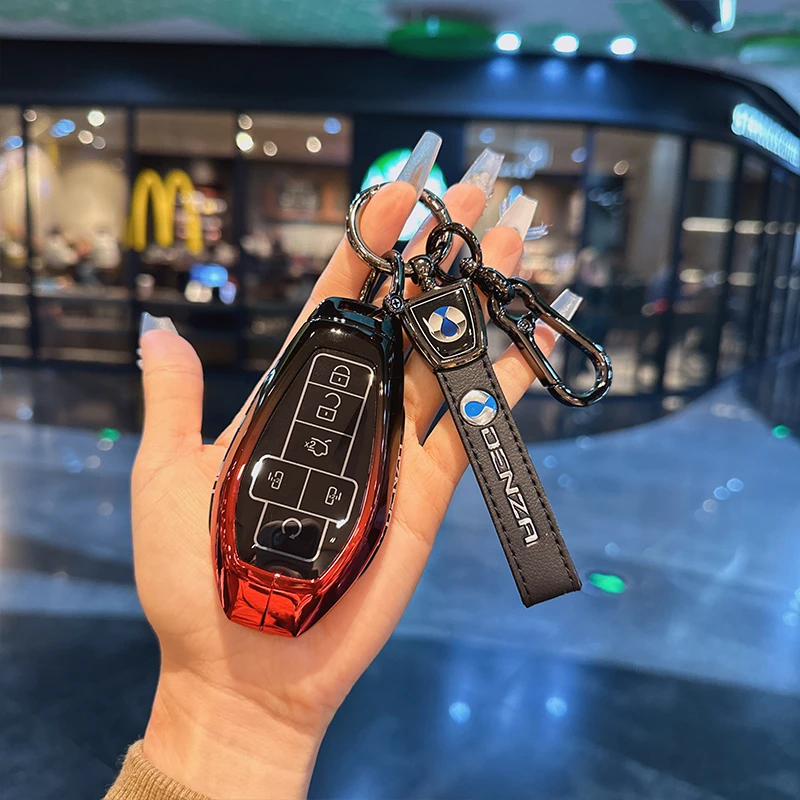 2025款腾势D9钥匙套dmi专用25新d9尊荣豪华型汽车金属扣壳