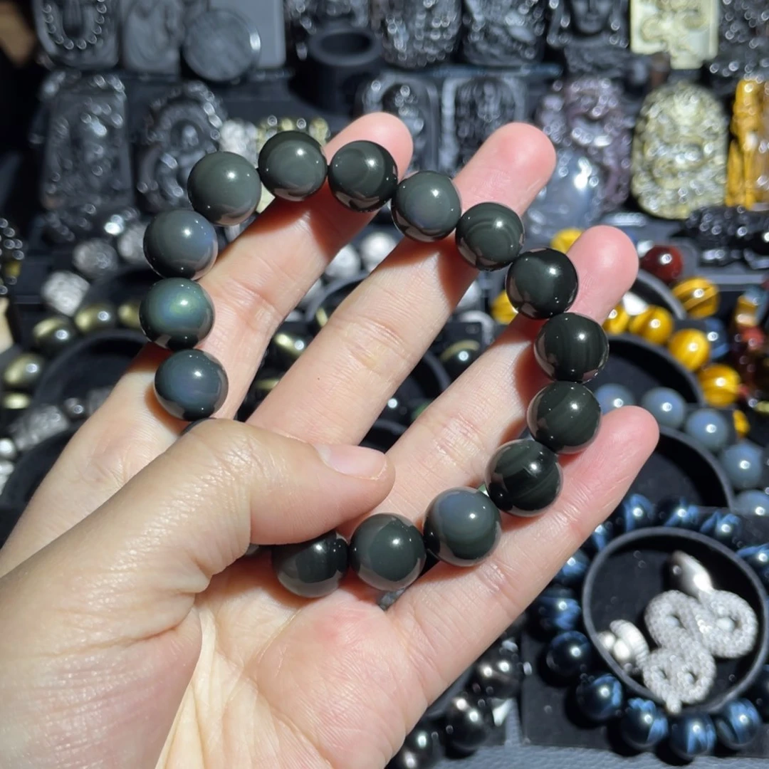 黑曜岩手串未镶嵌好*口