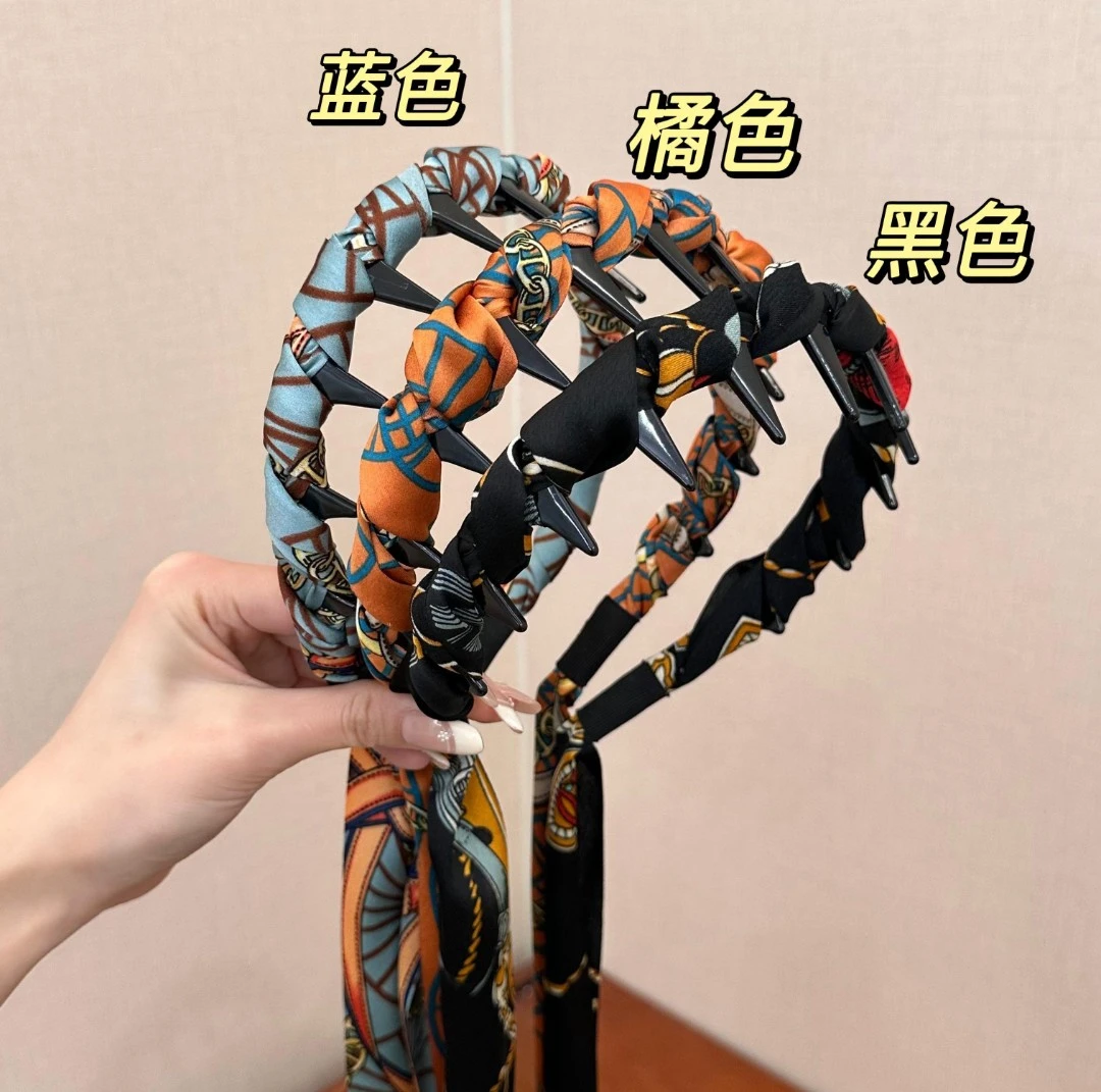 宫阙繁花飘带齿梳波浪高颅顶发箍正反两带复古宫廷发箍蓬松透气