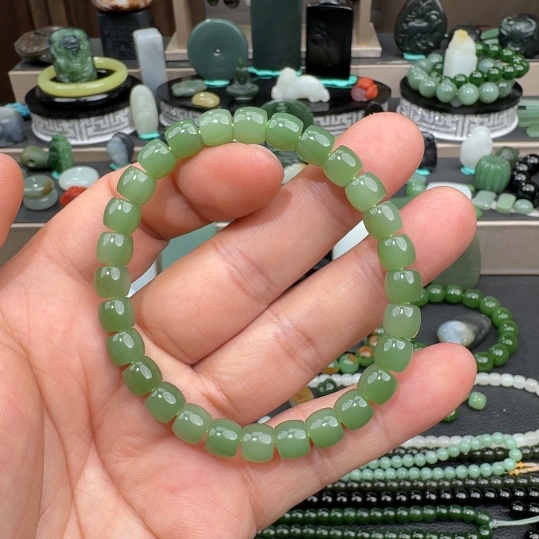 和田玉（碧玉）未镶嵌手链