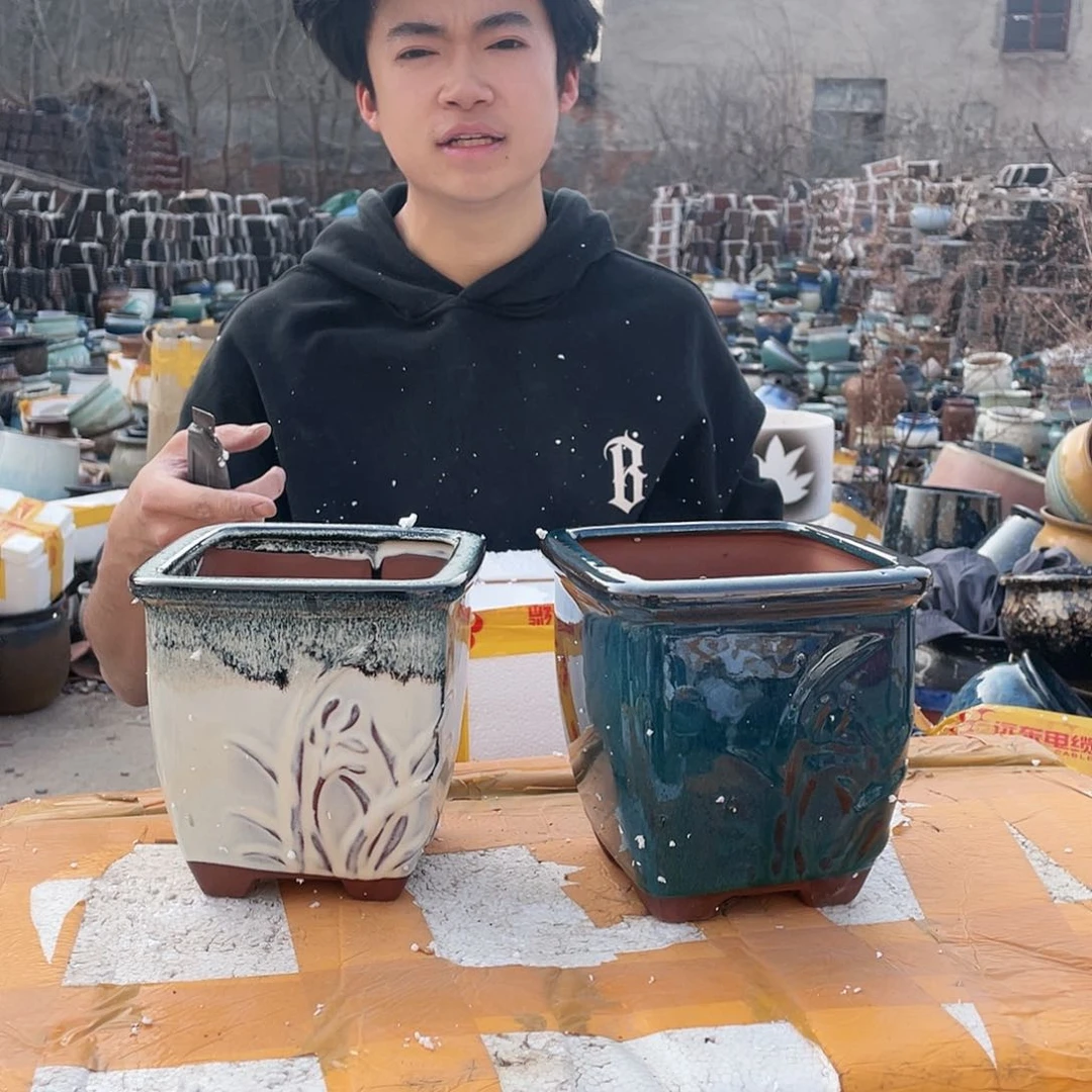 红陶宜兴紫砂花盆