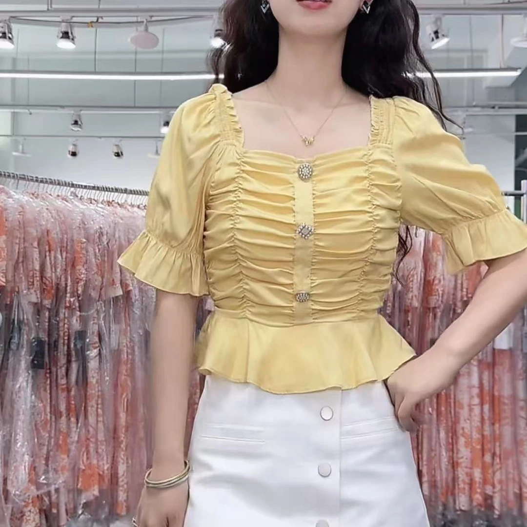 【幻彩SJ】NN616时尚女装设计感T恤百搭长袖气质显瘦衬衫设计感