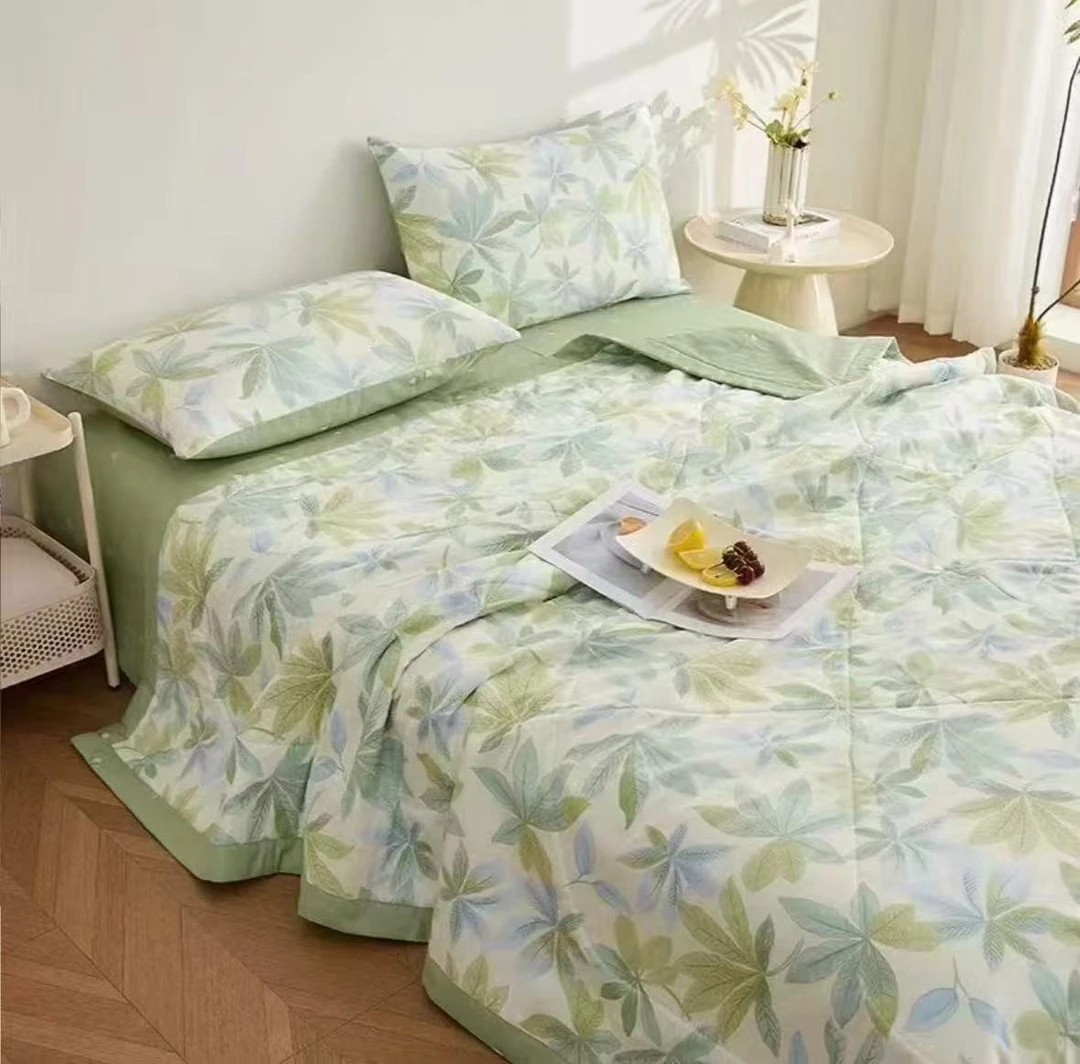 2【免费30天试睡】清风绿叶夏凉被150*200cm空调被夏被
