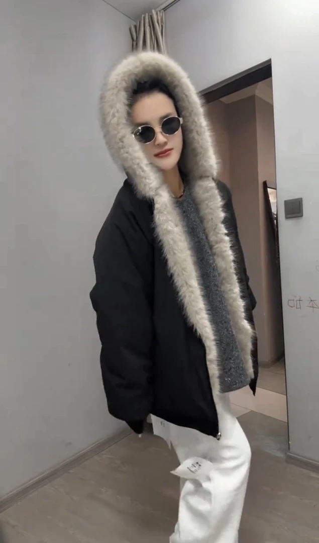 【次卓】8808#连帽正常款派克毛毛外套