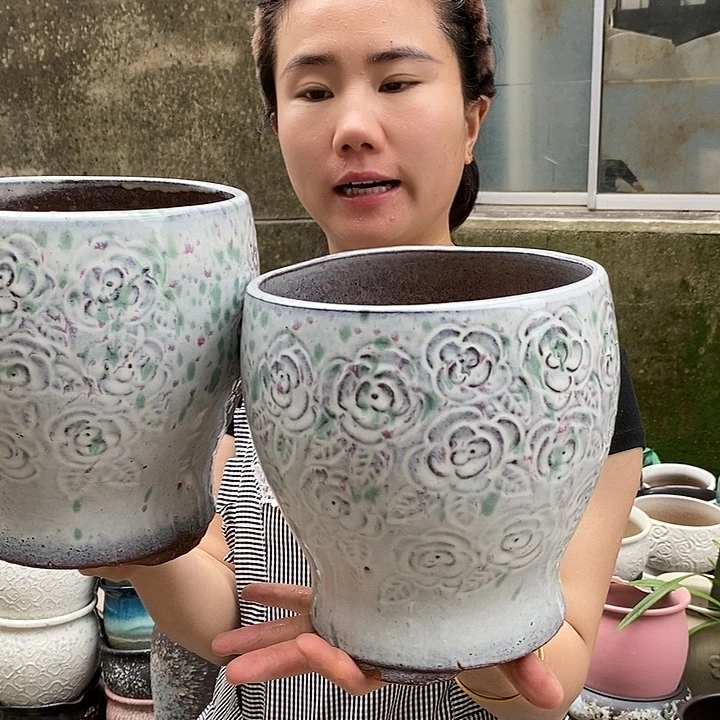 紫砂花盆正品口18高20