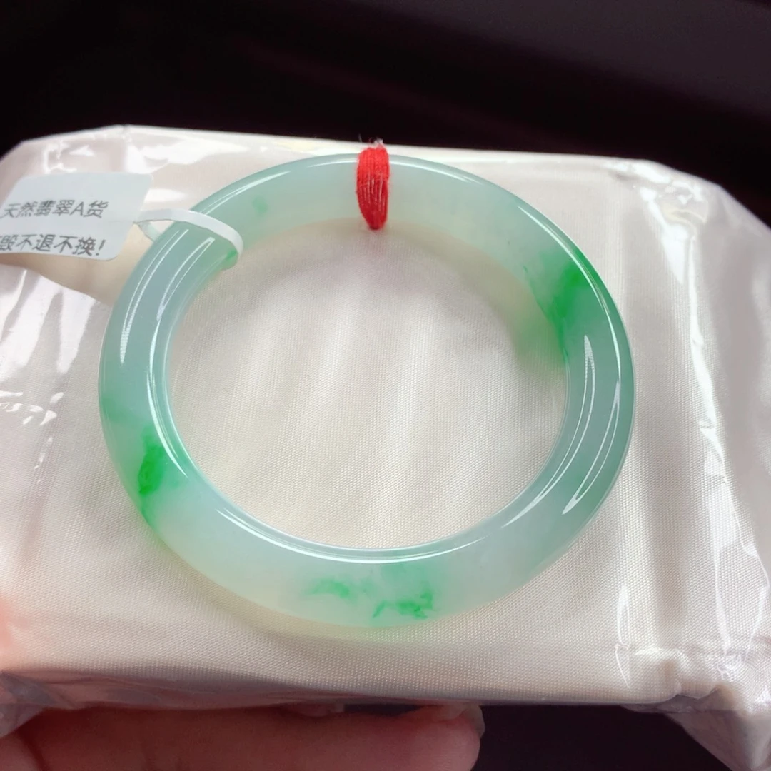 未镶嵌手镯（圆镯）翡翠51.7正阳绿！不包容 好色必拍！小柒