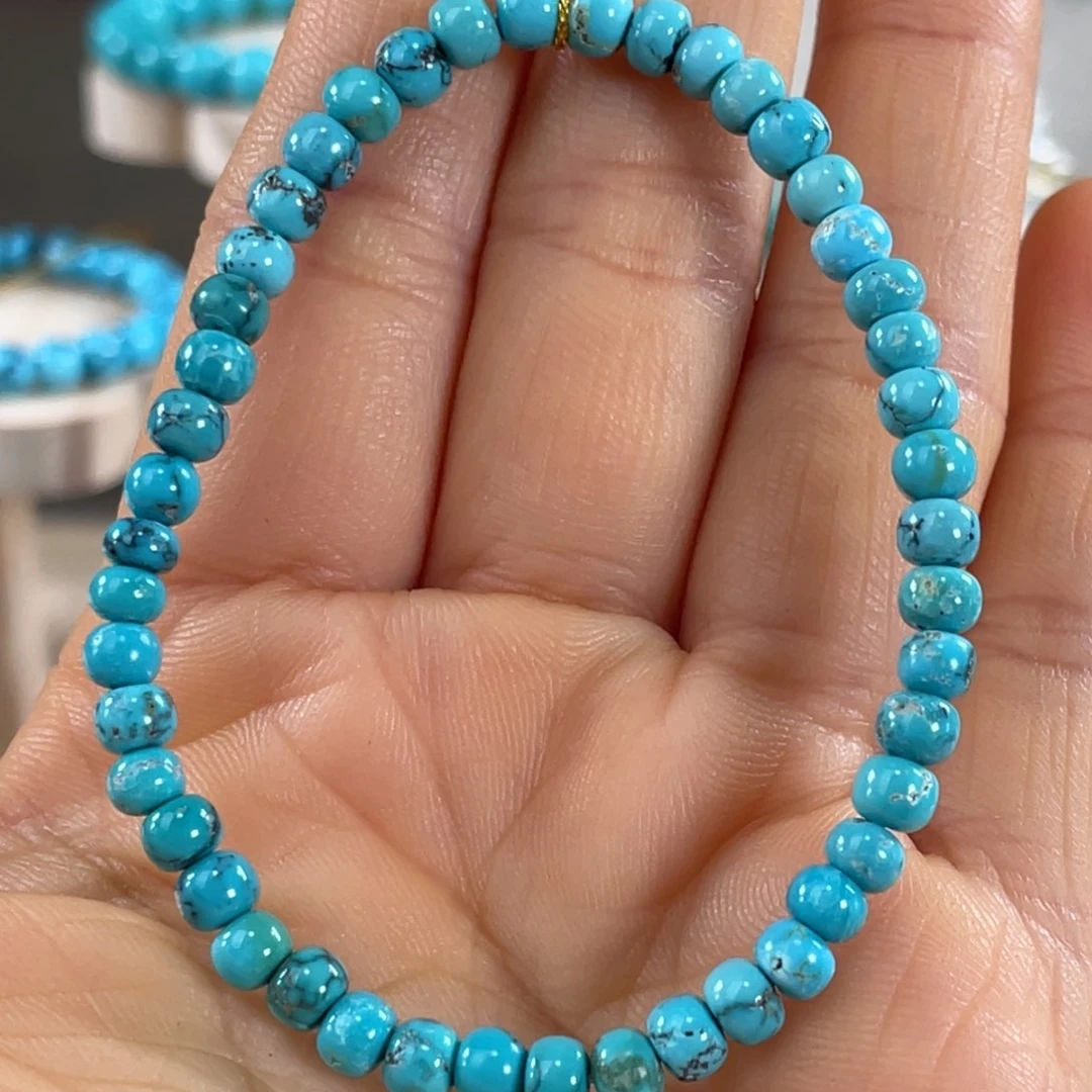 绿松石未镶嵌套链高蓝玉化料