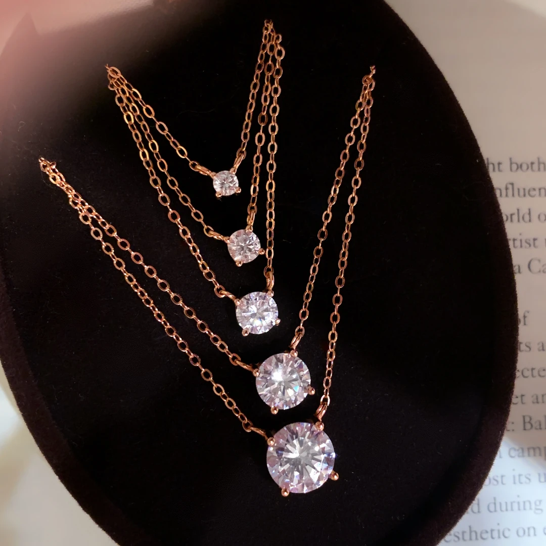 链子925银 「水泡泡」升级玫瑰金！爆闪赵露思同款纯银项链