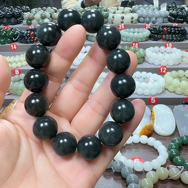 未镶嵌手链和田玉新疆沙枣青卡16