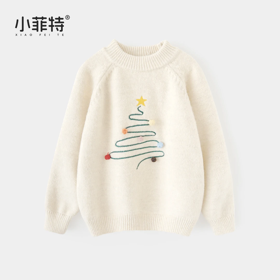 小菲特女童冬装加厚针织衫儿童保暖上衣中大童休闲毛衣MFYD57205