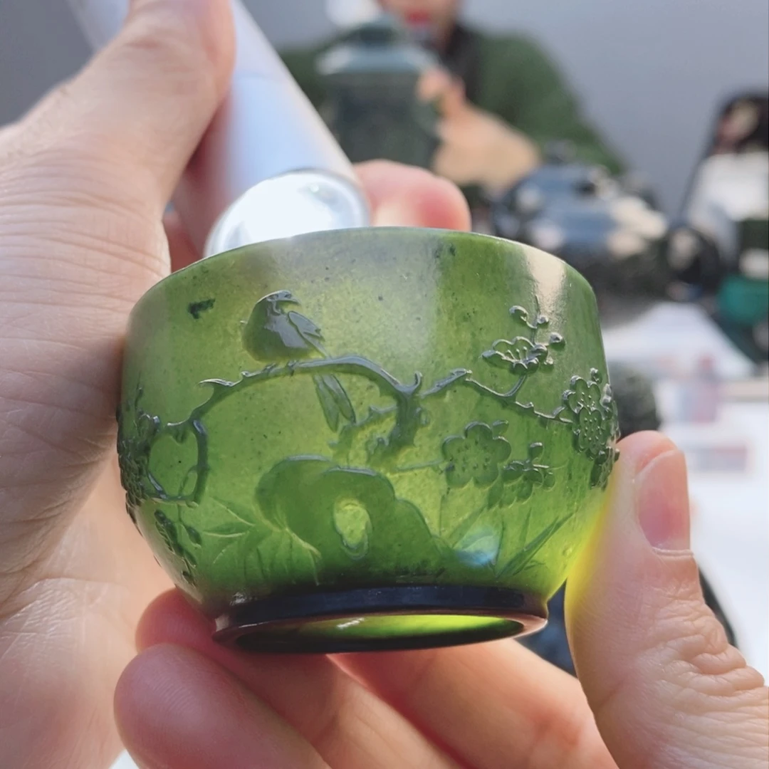 和田玉（青玉）把件未镶嵌微瑕