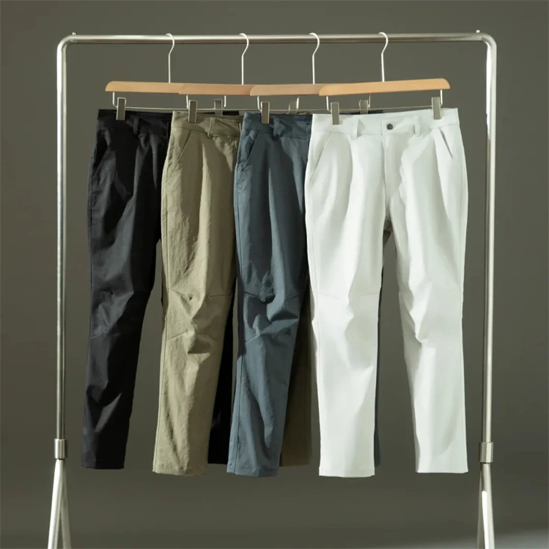 秋季男士轻量化立裁休闲裤通勤时尚百搭直筒舒适长裤Z1745-6025