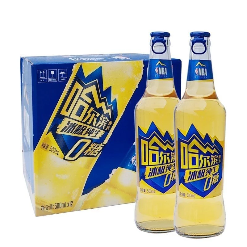 哈尔滨啤酒冰极纯生0糖 500ml/瓶