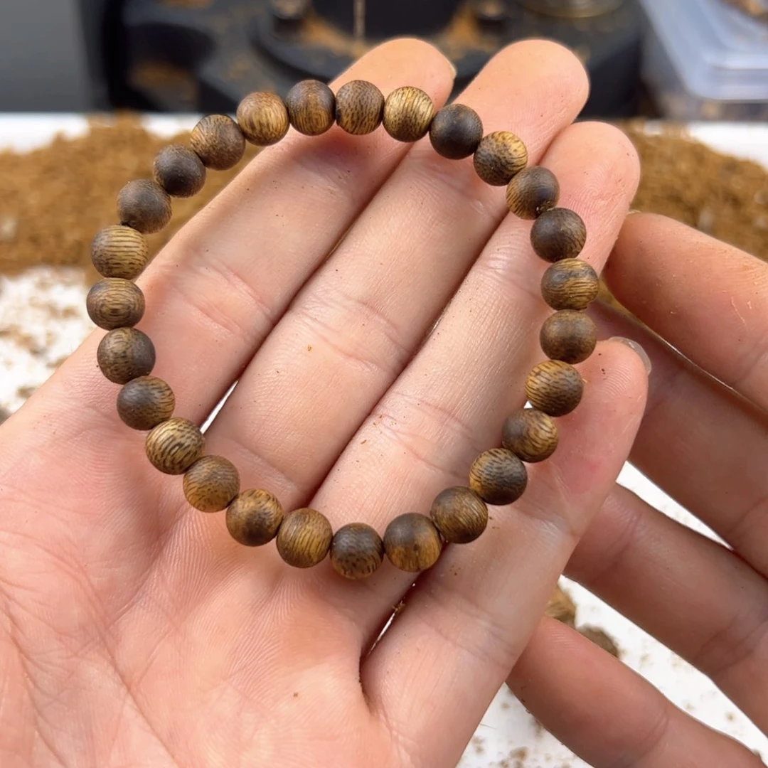 手串沉香圆珠单圈7mm