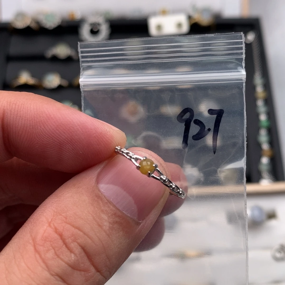 翡翠银S925镶嵌戒圈927