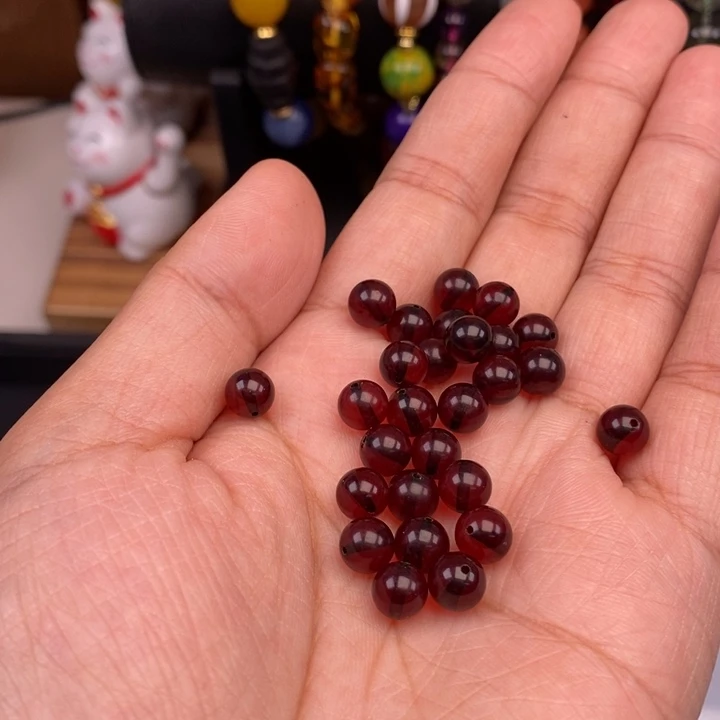 手链琥珀未镶嵌28个血珀卡7