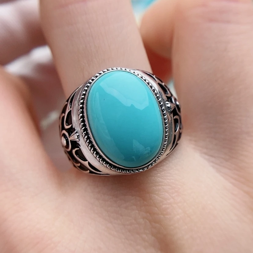 【闪购商品】绿松石原矿绿松石银S925镶嵌