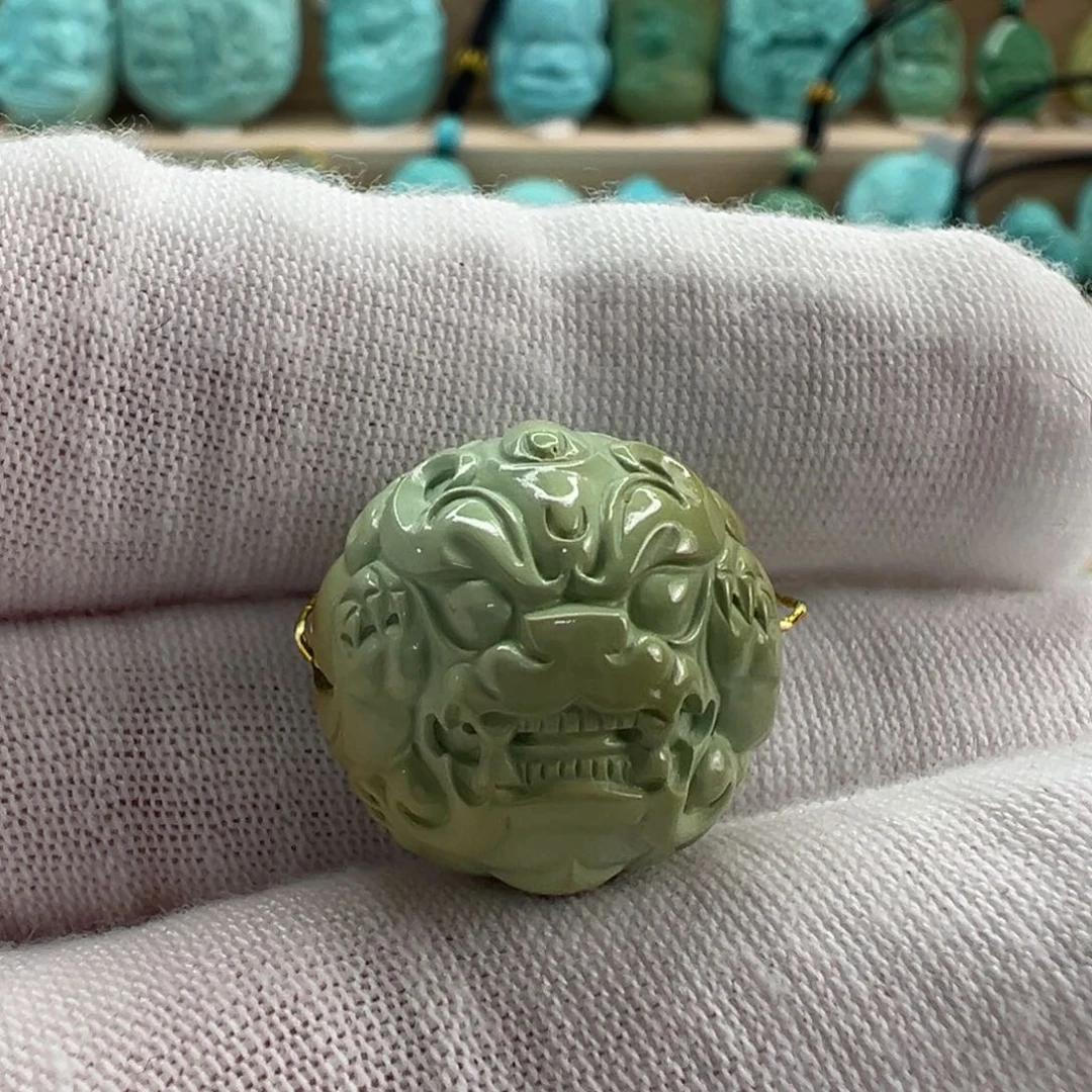未镶嵌绿松石兽珠17mm