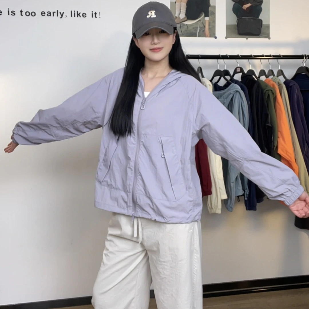 【3.0原纱防晒轻壳】可拆卸大帽檐户外冰感透气柔软防晒皮肤衣9617