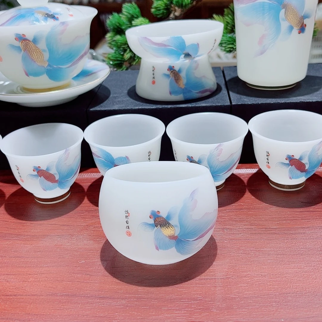 陶瓷素烧璞玉160cc➕6杯套组礼盒