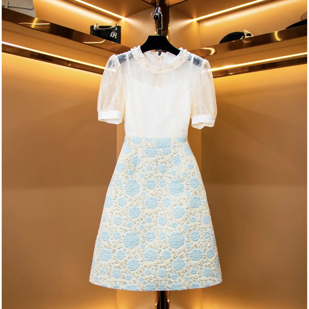 【莹珠幻梦】《薇薇》轻奢设计师款优雅气质修身时尚收腰连衣裙-86202