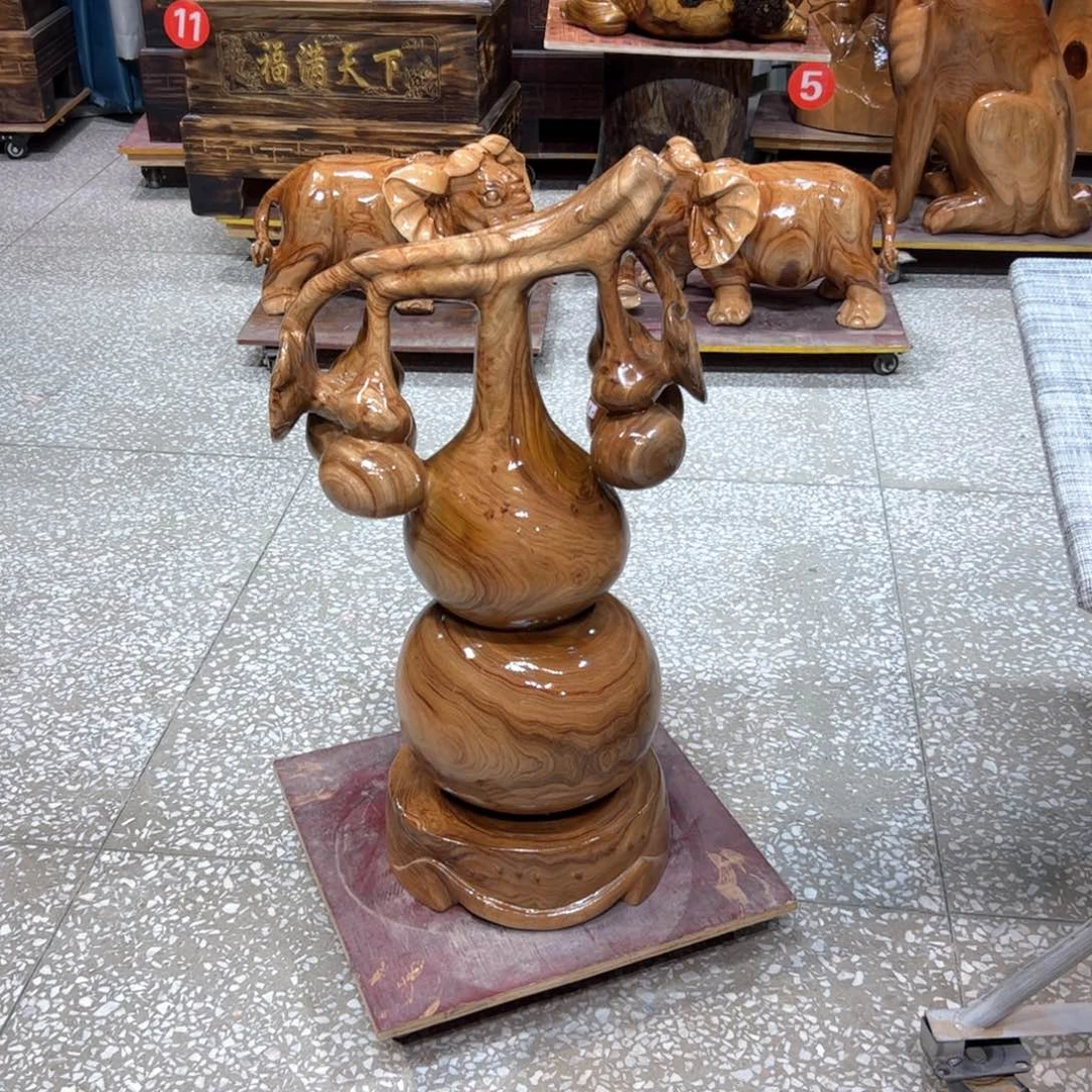香樟木香樟木实木根雕摆件葫芦