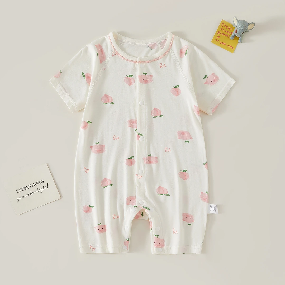 婴幼儿莫代尔哈衣爬服夏季薄款婴幼儿夏装时尚外出衣服连体衣