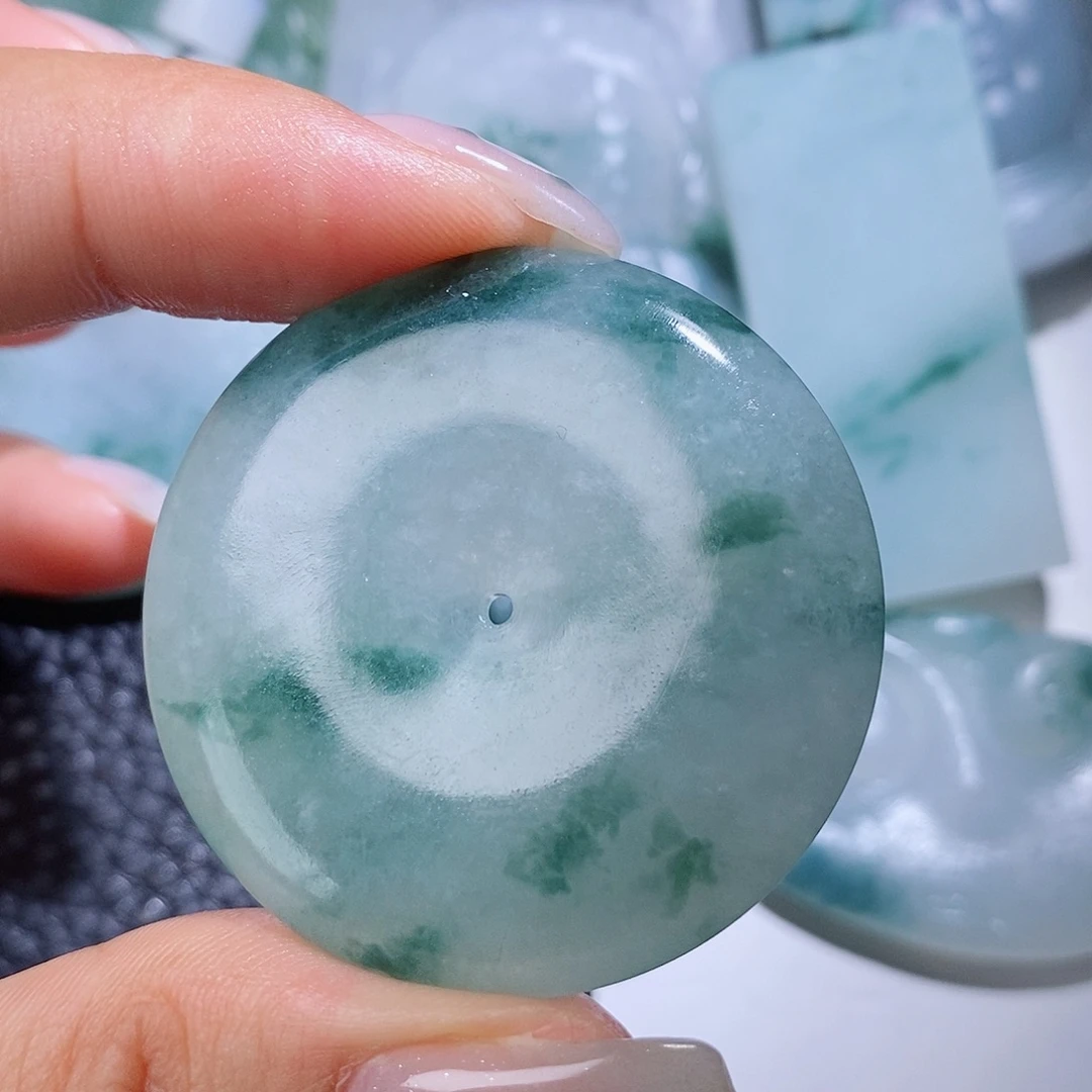 定制翡翠未镶嵌毛货付款后确认抛光