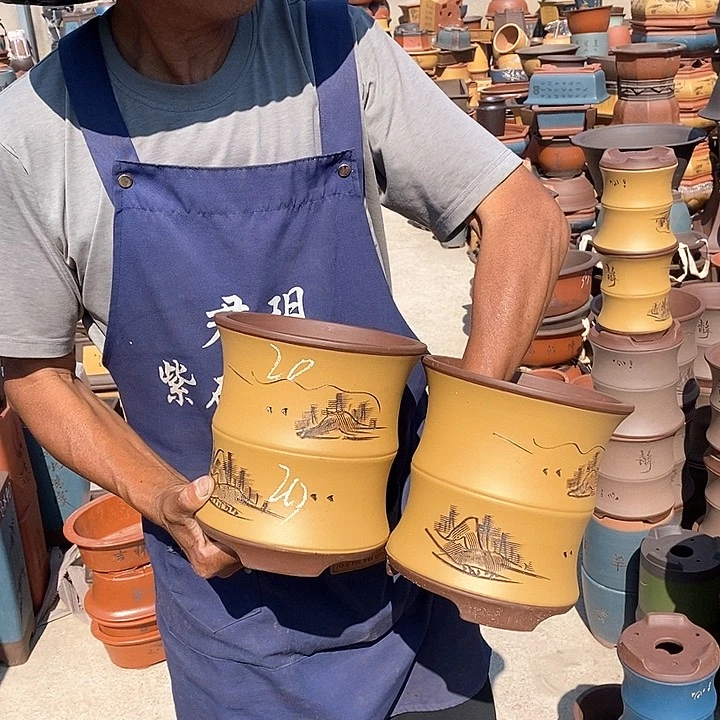 紫砂花盆紫砂花盆