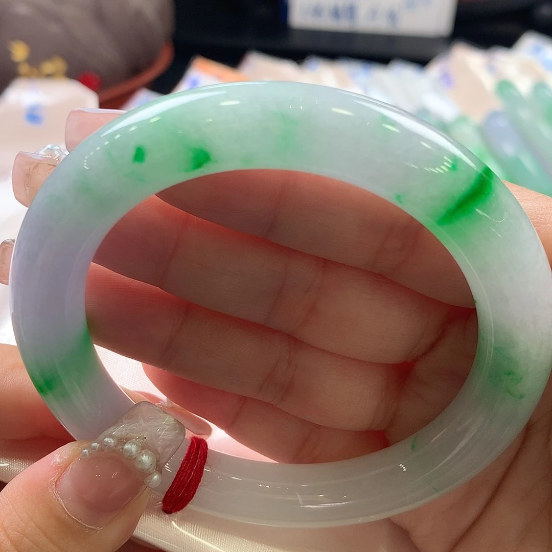 翡翠手镯未镶嵌57.8圆条