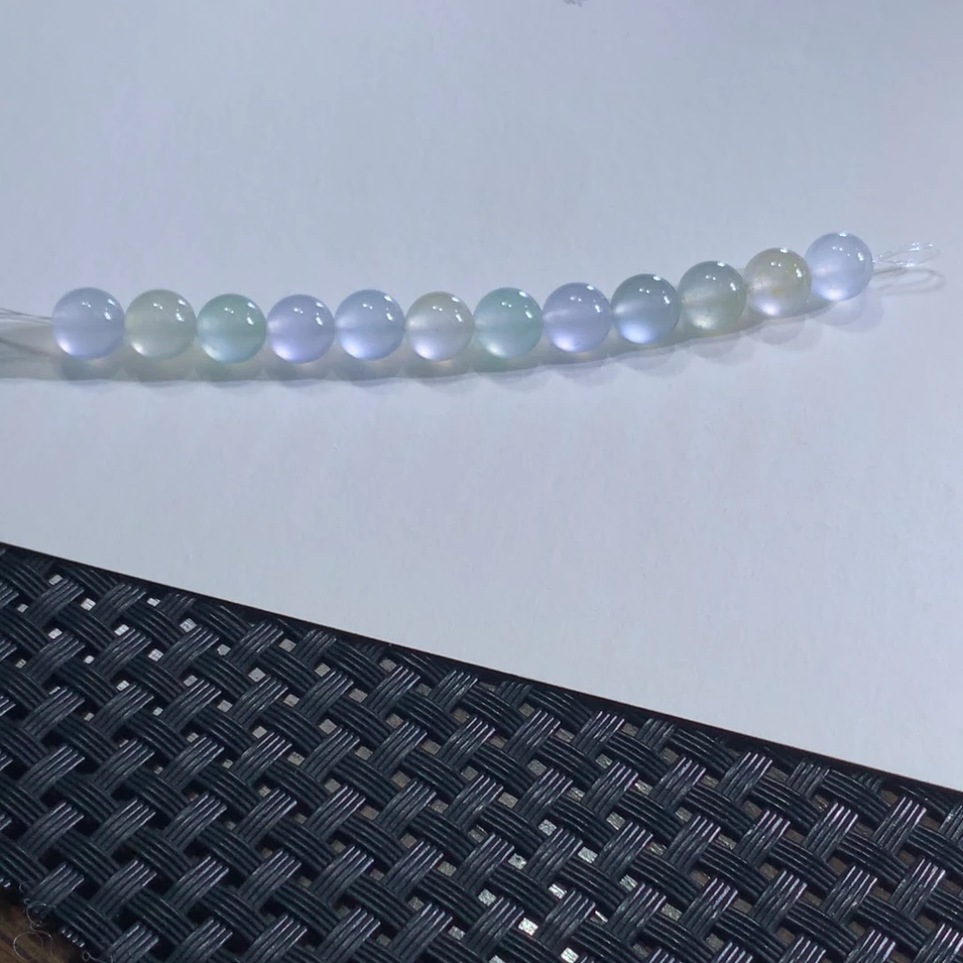 未镶嵌手串翡翠种水马卡龙卡7