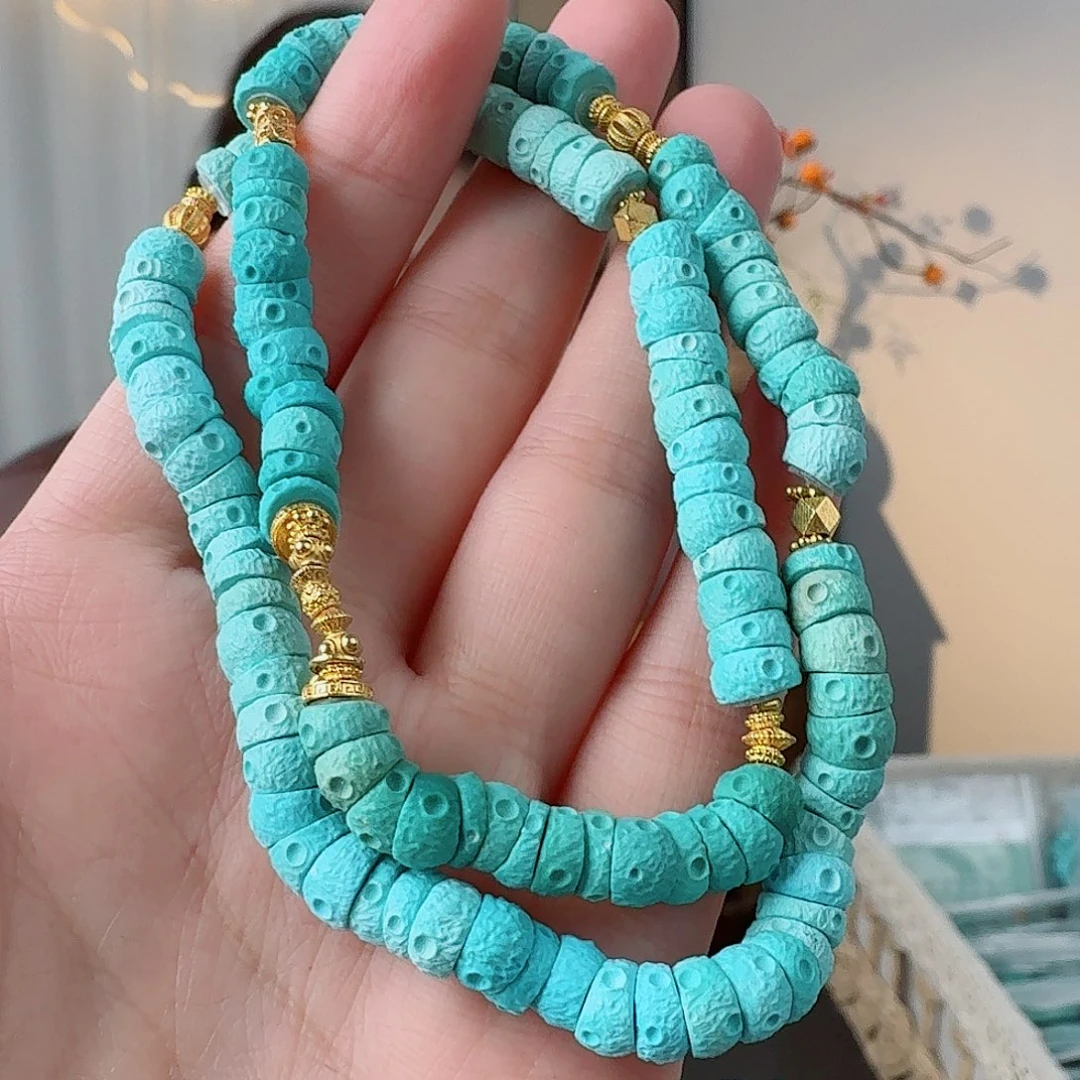 绿松石18K金镶嵌珠宝奇石