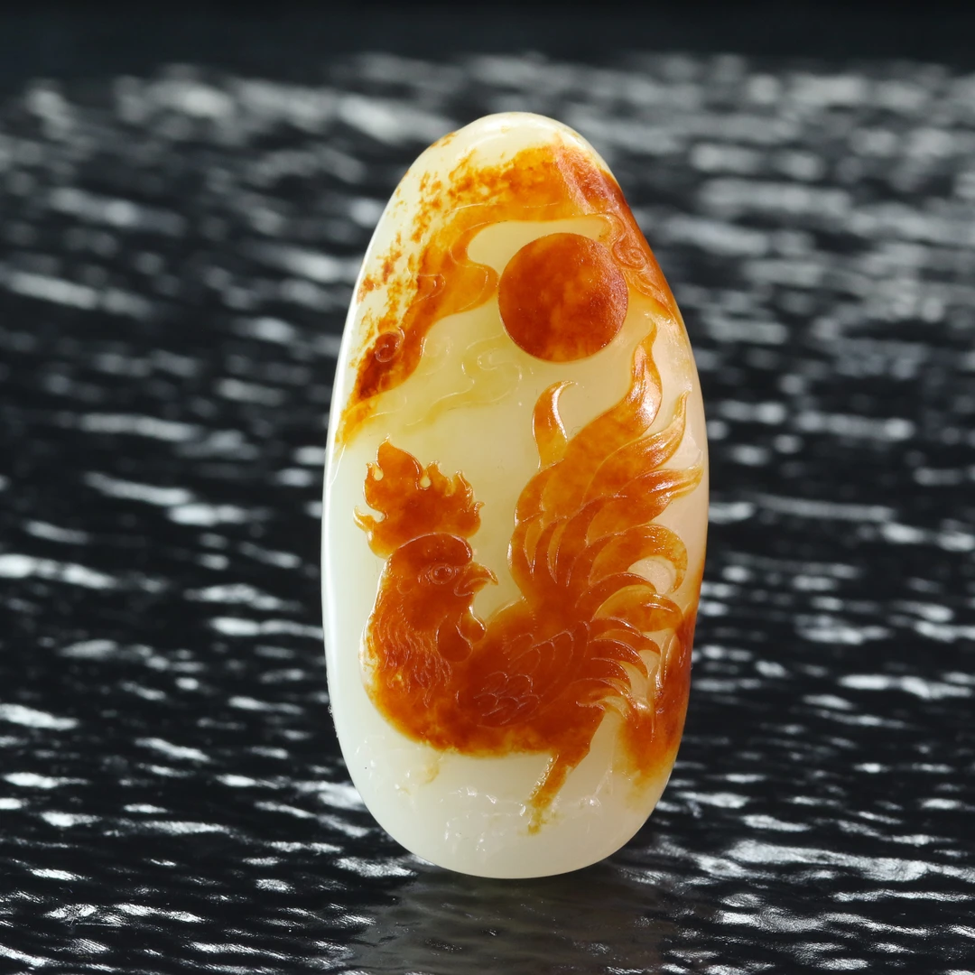 66和田玉聚红皮吊坠/400174保利厦门拍卖