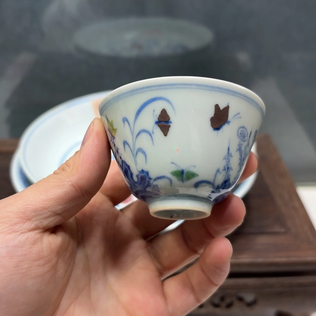 秋***色陶摆件瓷器工艺品摆件青花